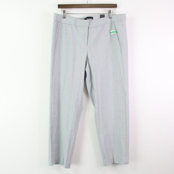Amanda + Chelsea Crosshatch Dress Pants Grey‎ Size 14P - Picture 1 of 8